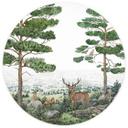 Fototapet - Rundt Kikki Belle - Dyreeventyr på landet - vliesetapet/selvklæbende non-woven tapet
