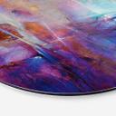 Billede Abstrakt kystlinje i violet - Schmucker - rund – print på aluminium (Alu-Dibond)