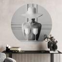 Vinilo decorativo Mujer con copas de champán - Bolgov - Redondo
