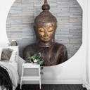 Fototapet - Rundt - Thailand Buddha - vliesetapet/selvklæbende non-woven tapet