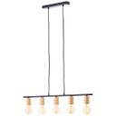 Pendelleuchte Karl, braun, 113 x 80 cm, Holz Pendel-lampe, dimmbar