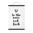 Póster de tela Love to the moon and back