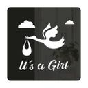 Decoración acrílica bebé - Es una niña 