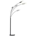 Stehleuchte Hilla, grau, 200 x 73 cm, Metall Bogenlampe