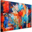 Canvasbillede, Farverig håndmalet abstrakt 3D