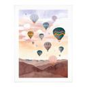 Póster Volando alto con los globos aerostáticos - Goed Blauw