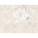 Akvarelbeige blomstertapet - ikke-vævet tapet med sarte blomster - vintagedesign