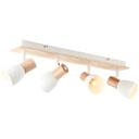Spotbalken Emil, braun, 16,5 x 57,5 cm, Holz Lampe