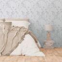 Papel pintado zarcillo floral gris plata - Papel pintado no tejido con motivo de hojas 
