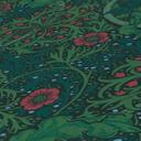 tapet med blomsterranker og blomster grøn rød - non-woven blomstertapet