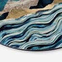 Tableau sur alu-Dibond rond SpaceFrog Designs - Bleu indigo