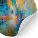 Wallsticker Urban light i blå og orange - Schmucker - Rund