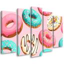 5 stykke lærredsprint, donuts kage