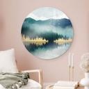 Tableau sur verre rond SpaceFrog Designs - Matin calme