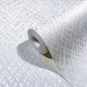 Non-woven tapet med blankt hvidt gittermotiv, perlestruktur