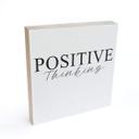 Billede af træ til at sætte op - Positiv tænkning - 15x15 cm