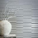 Papel pintado no tejido rayas horizontales moderno en gris