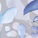 Papel pintado Plantas en acuarela azul - Haase
