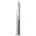 Stehleuchte Eddy, braun, 155,3 x 27,5 cm, Metall, dimmbar