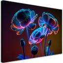 Canvasbillede, neonblomster i naturen