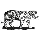 Muursticker Tijger Silhouet