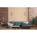 Livingwalls Fleecetapet, Metropolitan Stories Art Deco Ava New York, Metallic, Beige