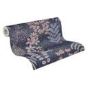 Papier peint intissé Retro - Échantillon rétro marquant en bleu pigeon & gris pierre