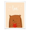 Póster Oso Amor Fuerte