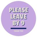 Vinilo decorativo Please leave by 9 - Fritsch - Redondo