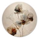 Billede af tørrede blomster - Forgængelighedens elegance - Treechild - rund – print på aluminium