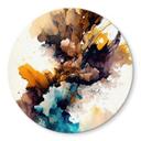 Tableau sur verre rond Mauro - Une explosion de couleurs en automne