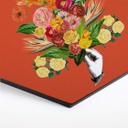 Hexagone - Alu-Dibond Frida Floral Studio - Rouge botanique