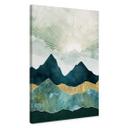Cuadro Lienzo Paisaje soleado en azul y dorado - SpaceFrog Designs