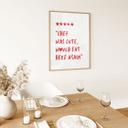 Sigende Plakat Fem Stjerner Flirt - SoulArt Shop