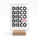 Bordskærm Retro Disco Vibes Typografi - transparent - Kerr-Dineen