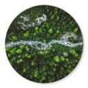 Tableau sur verre rond Murko - Mère Nature