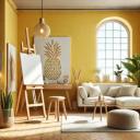 Pintura interior amarilla semimate I Playful Pineapple | efecto tonificante | LA COCINA DE COLOR