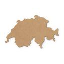 Decoración en madera MDF mapa Suiza - naturaleza