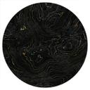 Vinilo decorativo Líneas abstractas negro-oro - Amini - Redondo