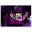 Canvasbillede, Abstrakt game over inskription