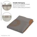 Homing Vorhang mit verdeckten Schlaufen Kaleo grau, terra -  2.45 x 1.4 m