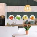 Tableau en verre - Fruits Set (4 parties) - Rond