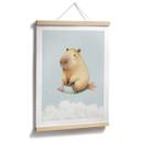 Børneplakat Capybara i rummet - Stjernedrøm
