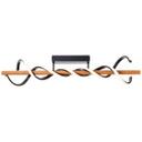 Deckenleuchte Alex, braun, 80 x 20,5 cm, Holz LED-Deckenleuchte, dimmbar