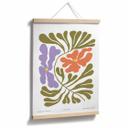 Póster de flores abstractas en estilo retro - Treechild