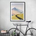 Póster ciclista en la montaña - Ríos