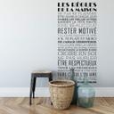Sticker mural - Règles de la maison
