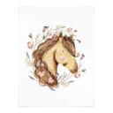 Póster con retrato floral de caballo | Arte animal para los amantes de los caballos