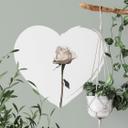 Muursticker White Rose in Heart