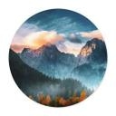 Póster Paisaje otoñal en la cumbre del Triglav en los Alpes Julianos - Redondo